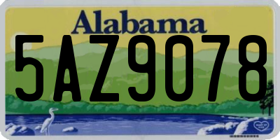 AL license plate 5AZ9078