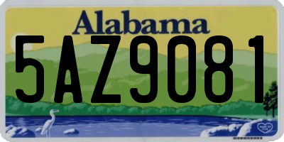 AL license plate 5AZ9081