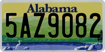 AL license plate 5AZ9082