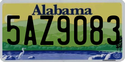 AL license plate 5AZ9083