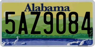 AL license plate 5AZ9084