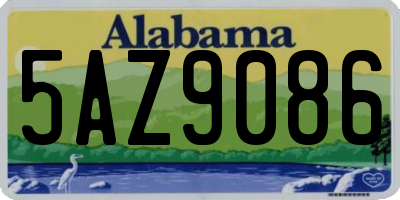 AL license plate 5AZ9086