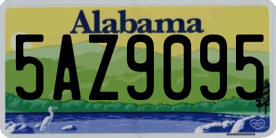 AL license plate 5AZ9095