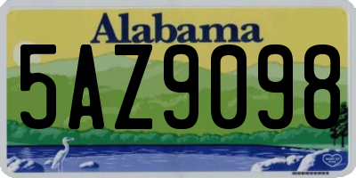 AL license plate 5AZ9098