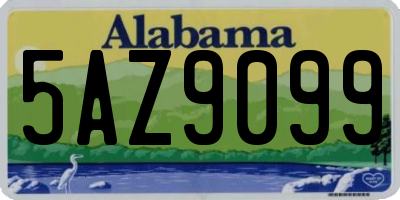 AL license plate 5AZ9099