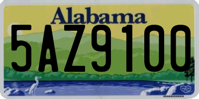 AL license plate 5AZ9100