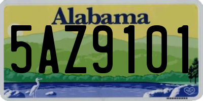 AL license plate 5AZ9101
