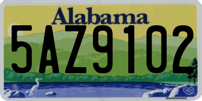 AL license plate 5AZ9102