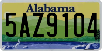 AL license plate 5AZ9104