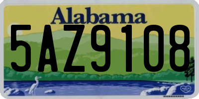AL license plate 5AZ9108
