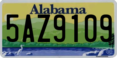 AL license plate 5AZ9109