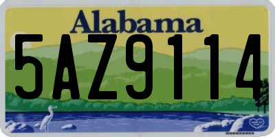 AL license plate 5AZ9114