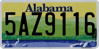 AL license plate 5AZ9116