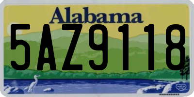 AL license plate 5AZ9118