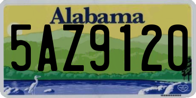 AL license plate 5AZ9120