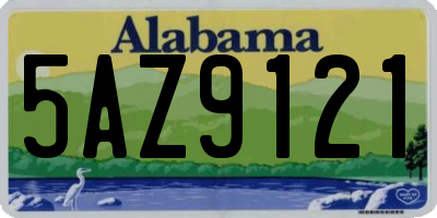 AL license plate 5AZ9121