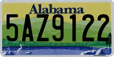 AL license plate 5AZ9122