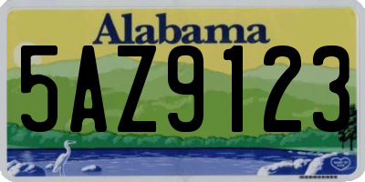 AL license plate 5AZ9123