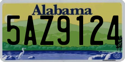 AL license plate 5AZ9124
