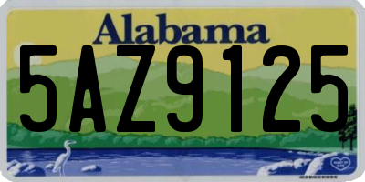 AL license plate 5AZ9125