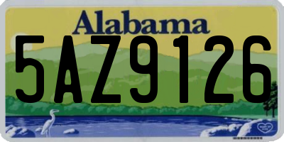 AL license plate 5AZ9126