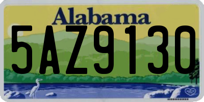 AL license plate 5AZ9130