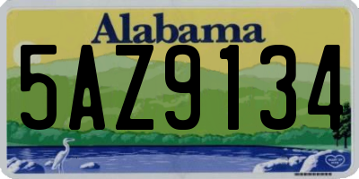 AL license plate 5AZ9134