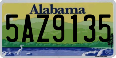 AL license plate 5AZ9135