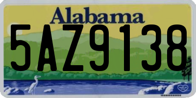 AL license plate 5AZ9138