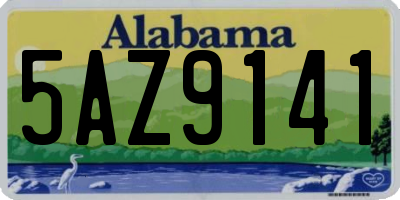 AL license plate 5AZ9141