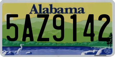 AL license plate 5AZ9142