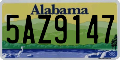 AL license plate 5AZ9147