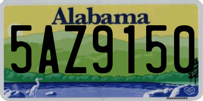 AL license plate 5AZ9150