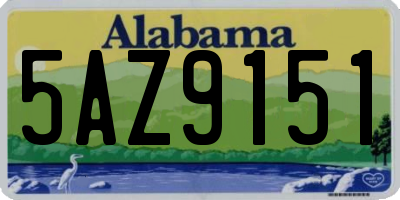 AL license plate 5AZ9151