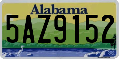 AL license plate 5AZ9152