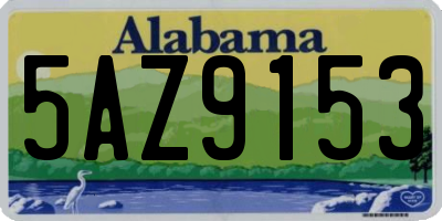 AL license plate 5AZ9153