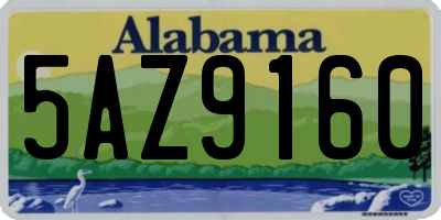 AL license plate 5AZ9160