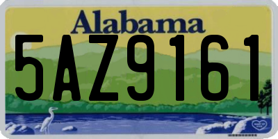AL license plate 5AZ9161