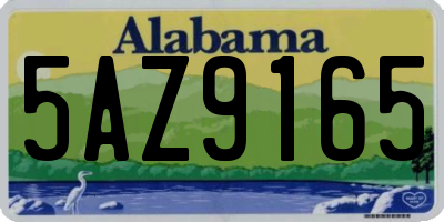 AL license plate 5AZ9165