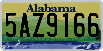 AL license plate 5AZ9166