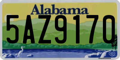 AL license plate 5AZ9170