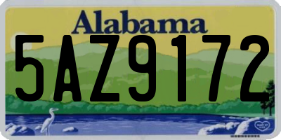 AL license plate 5AZ9172