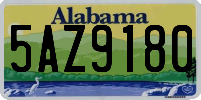 AL license plate 5AZ9180