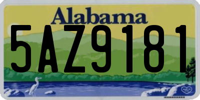 AL license plate 5AZ9181