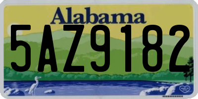 AL license plate 5AZ9182