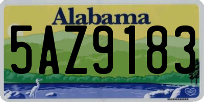 AL license plate 5AZ9183