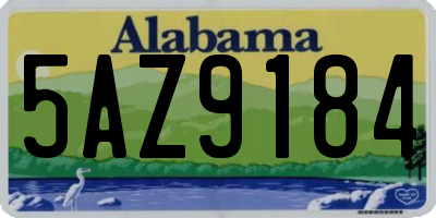 AL license plate 5AZ9184
