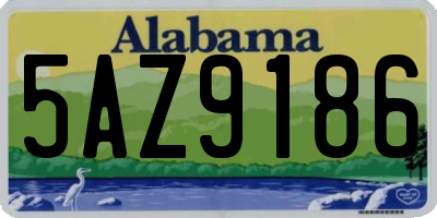 AL license plate 5AZ9186