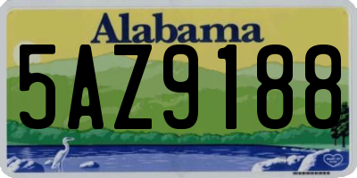 AL license plate 5AZ9188
