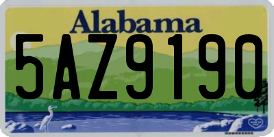AL license plate 5AZ9190